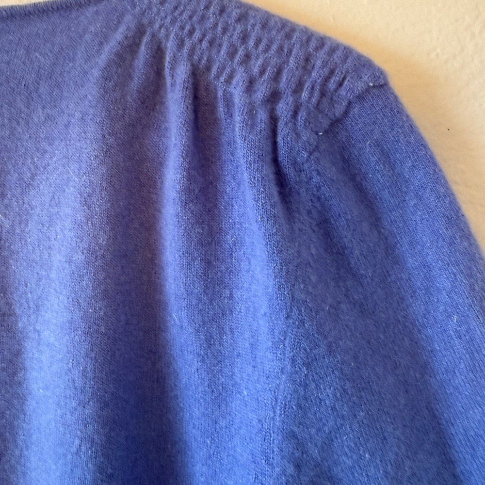 Bloomingdale's Royal Blue Short Sleeve Top - Picture 5 of 5